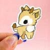 Baby Reindeer Meets Robin Sticker
